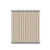 Ścianka ruchoma o szerokości 1440mm i wysokości 1630mm System aluminiowy czarny i 15 desek sosnowych surowych