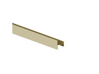 Profil do drzwi przesuwnych Placard H16x12/22, cienki profil, 2.35m cięty na 1,95m + reszta długości, Aluminium, Złoty anodowany