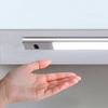Półka drewniana dębowa 100x20x4cm w zestawie z lampą LED Kaus 60 cm z czujnikiem zbliżeniowym Anodyzowany mat