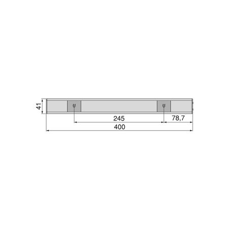 Lampa ścienna LED Kaus ładowana przez USB z czujnikiem zbliżeniowym, L 400 mm Anodowany mat