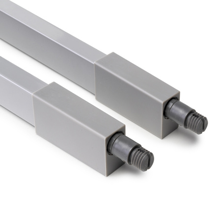 Zestaw relingów do szuflad Vertex oraz Concept, gł. 450 mm, Malowane aluminium EMUCA