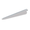 Zestaw 20 wsporników do półek drewnianych Jagmet, rozstaw profili 32 mm, długość 370 mm, Stal, Biały