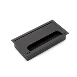 Przepust na przewody Quadrum Czarny 159x80 mm 1szt. Emuca
