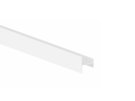 Profil do drzwi przesuwnych Placard H16x12/22, cienki profil, 2.35m, Aluminium, Malowane na biało