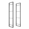 Stalowy stelaż do szafki czarny wysokość 1150 mm Ladder w zestawie z 4 dębowymi półkami  