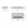 Przepust na przewody Quadrum Anodowany mat 269x80 mm 1szt. Emuca