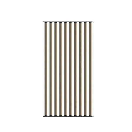 Ścianka ruchoma o szerokości 960mm i wysokości 1830mm System aluminiowy antracytowy i 10 desek sosnowych surowych