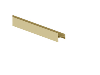 Profil do drzwi przesuwnych Placard H18x12/22, długość 2,35m cięty na 1,95m + reszta długości, Aluminium, Złoty anodowany