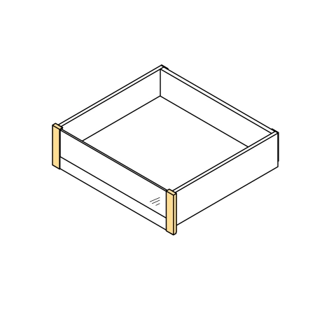 Mocowania frontu szuflad szklanych Vertex H=131 Szaro-antracytowy 1 kpl Emuca
