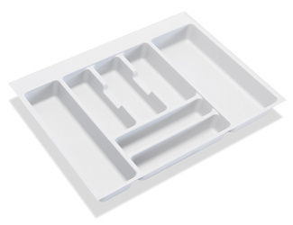 Wkład na sztućce do szuflady Optima 100x50 cm Emuca biały wymiar 922x475mm