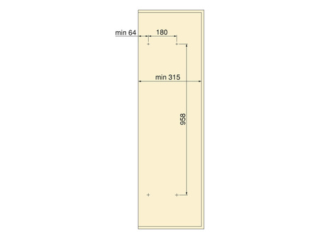 Wysuwane lustro do szafy Quartz, obracane o 180°, 1.000x300mm, Aluminium, szkło i stal, Tytanowy