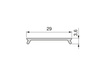 Profil maskujący Channel Placard 74 do dolnej szyny, długość 3.9m cięty na 2x1,95m, Aluminium, Złoty anodowany