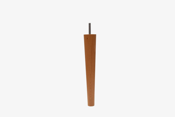 Noga bukowa stożek 45cm surowa z gwintem FI 8