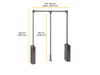 Pantograf Sway, 600mm - 830mm, Stal, Aluminium i Plastik, Tytan