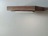Półka drewniana dębowa 100x25x4cm w zestawie z lampą LED Kaus 60 cm z czujnikiem ruchu Anodyzowany mat