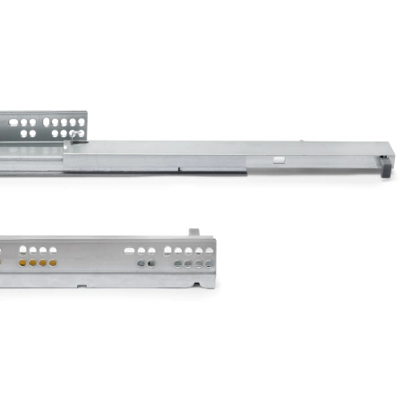 Prowadnica SILVER 500 mm dolny montaż push to open pełny wysuw Emuca 16-19 mm płyta