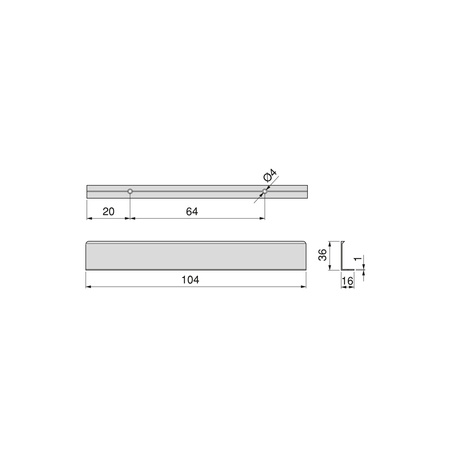 Uchwyt meblowy Setubal 64 mm Anodowany mat Emuca