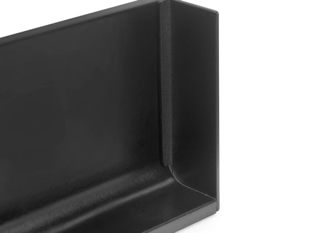 Zaślepka do górnego profilu Gola do mebli kuchennych , Prawa, Aluminium, Malowane na czarno