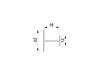 Profil do drzwi przesuwnych Placard H16x12/22, cienki profil, 2,8m, Aluminium, Anodowany mat