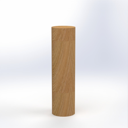 Noga dębowa Wałek Fi80 x300 mm wysokości lakier mat z gwintem FI 8