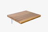 Stolik z litego drewna orzechowego 60 cm x 50 cm lakier mat, czarny wspornik