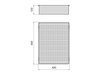 Szuflada metalowa do szafy i garderoby Quartz, 540 (M70), Stal, Tytanowy