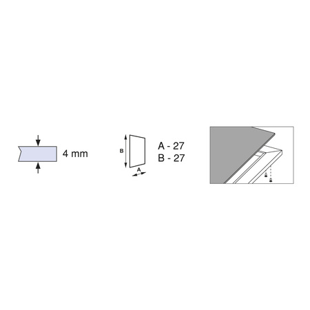 Profil aluminiowy PLUS 7 o długości 2,35m Anodowany mat Emuca 1 szt.