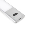 Półka drewniana dębowa 90x25x4cm w zestawie z lampą LED Kaus 60 cm z czujnikiem zbliżeniowym Anodyzowany mat