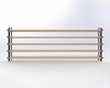 Aluminiowy antracytowy kpl. uchwytów w zestawie z 5 ruchomymi deskami o długości 130 cm montowanych w pionie lub poziomie na listwie z możliwością łączenia o długości 48 cm