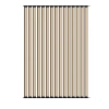 Ścianka ruchoma o szerokości 1440mm i wysokości 2030mm System aluminiowy czarny i 15 desek sosnowych surowych