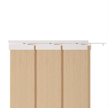 Aluminiowy biały kpl. uchwytów w zestawie z 3 ruchomymi deskami o długości 210 cm montowanych w pionie lub poziomie na listwie z możliwością łączenia o długości 28,8 cm