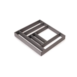 Organizer do szuflad Alumount 600, aluminiowy, antracyt, do szuflad Vertex i Cube, M60