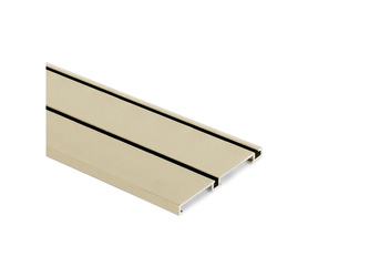 Próbka toru dolny jezdnego wpuszczanego do drzwi przesuwnych Placard z systemami zatrzasków, długość 10cm, Aluminium, Złoty anodowany
