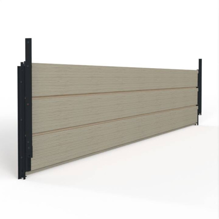 Aluminiowy czarny kpl. uchwytów w zestawie z 3 ruchomymi deskami o długości 130 cm montowanych w pionie lub poziomie na listwie z możliwością łączenia o długości 28,8 cm