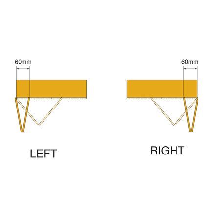 Zestaw systemu Twofold do 2 drzwi podwieszanych i składanych (4 skrzydła) bez dolnej prowadnicy o długości 2,35m Emuca