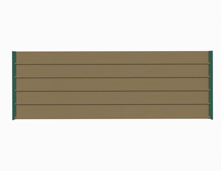 Aluminiowy zielony kpl. uchwytów w zestawie z 5 ruchomymi deskami o długości 140 cm montowanych w pionie lub poziomie na listwie z możliwością łączenia o długości 48 cm