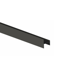 Profil do drzwi przesuwnych Placard H16x12/22, cienki profil, 2.35m cięty na 1,95m + reszta, Aluminium, Malowane na czarno