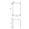 Kwadratowe nogi i rama stołu, 1150x750 mm, Stal, Biały