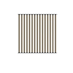 Ścianka ruchoma o szerokości 1440mm i wysokości 1430mm System aluminiowy brązowy i 15 desek sosnowych surowych