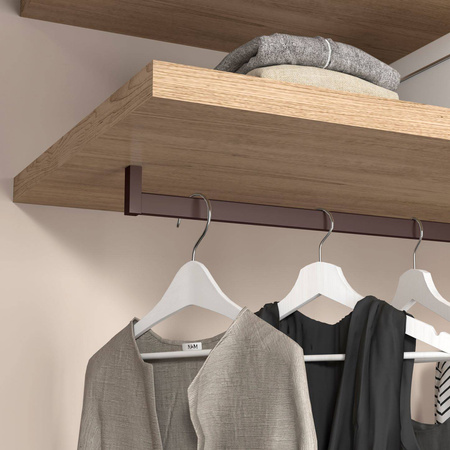 Próbnik drążka kwadratowego do szafy Luxe ALU Mokka 10cm długości