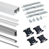 Zestaw systemu Placard 81 do drzwi przesuwnych z cichym domykiem do 30 kg profil Sharp Emuca