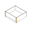 Mocowania frontu szuflad szklanych Vertex H=178 Szaro-antracytowy 1 kpl Emuca