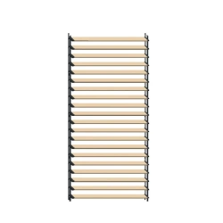 Ścianka ruchoma o szerokości 1030mm i wysokości 1920mm System aluminiowy antracytowy i 20 desek sosnowych surowych