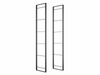 Stalowy stelaż do szafki czarny wysokość 1790 mm Ladder w zestawie z 6 dębowymi półkami  