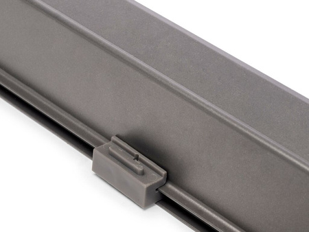 Rama z cichym domykiem i prowadnicami z pełnym wysuwem do akcesoriów meblowych Quartz, 812-838mm, Aluminium i plastik, Tytanowy