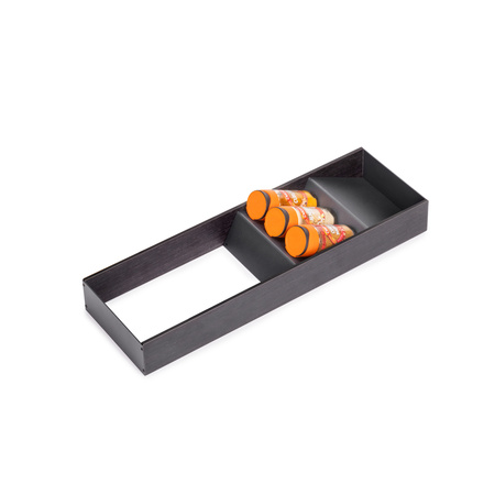 Organizer skośny Orderbox do szuflady, 150x470 mm, Szaro-antracytowy Emuca