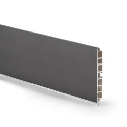 Cokół kuchenny Plasline 3,9m cięte na 2x1,95m, wysokość 100 mm, Plastik Szaro-antracytowy