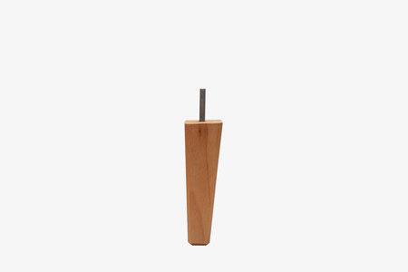 Noga bukowa lakier-mat trapez z gwintem FI 8 - 45 cm