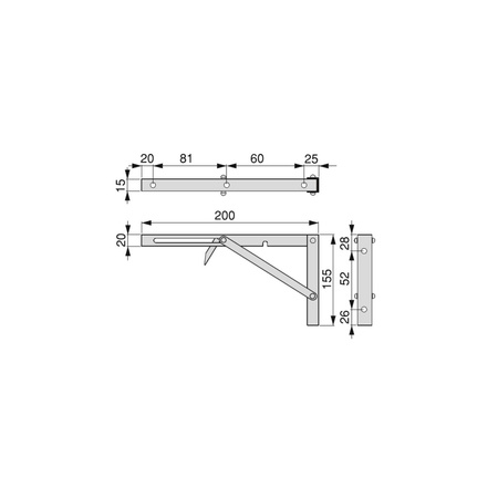 Wsporniki składane 400 mm 60 kg kpl.