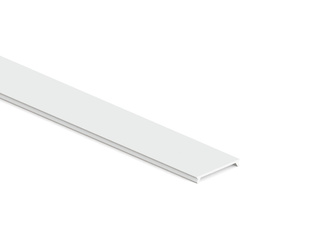 Profil maskujący Channel Placard 74 do dolnej szyny o długości 2,35m, cięty na 1,95m + reszta długości, Aluminium, Malowany na biało